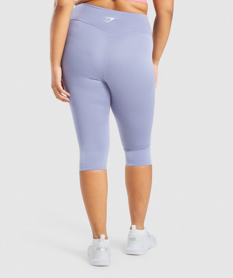 Women's Gymshark Training Cropped Leggings Light Blue | CA 8A35N6